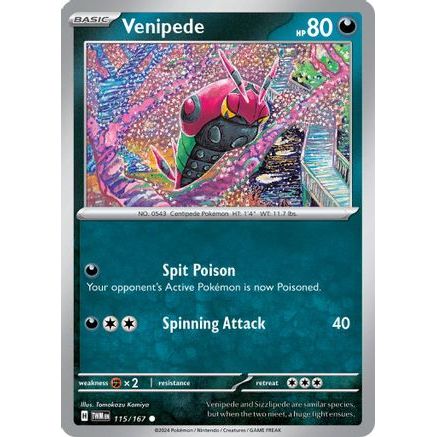 Venipede 115 - SV06 Twilight Masquerade Reverse Holofoil