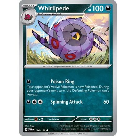 Whirlipede 116 - SV06 Twilight Masquerade Reverse Holofoil