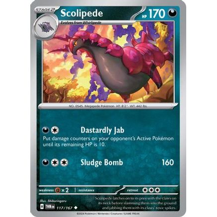 Scolipede 117 - SV06 Twilight Masquerade Reverse Holofoil