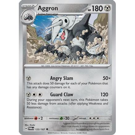 Aggron 122 - SV06 Twilight Masquerade Reverse Holofoil