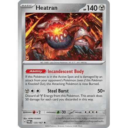 Heatran 123 - SV06 Twilight Masquerade Reverse Holofoil