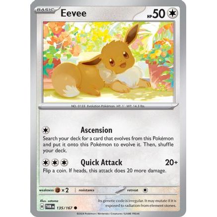 Eevee - 135/167 135 - SV06 Twilight Masquerade Reverse Holofoil