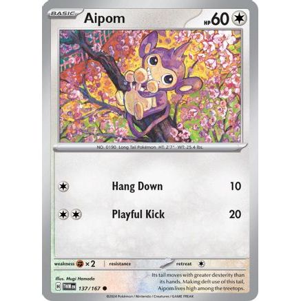 Aipom 137 - SV06 Twilight Masquerade Reverse Holofoil