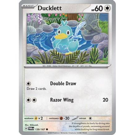 Ducklett 139 - SV06 Twilight Masquerade Reverse Holofoil