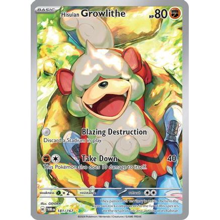 Hisuian Growlithe - 181/167 181 - SV06 Twilight Masquerade Holofoil
