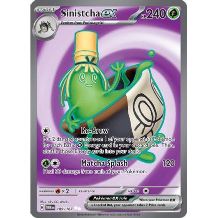 Sinistcha ex - 189/167 189 - SV06 Twilight Masquerade Holofoil