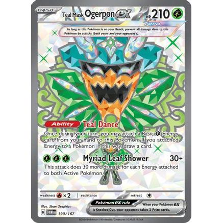 Teal Mask Ogerpon ex - 190/167 190 - SV06 Twilight Masquerade Holofoil