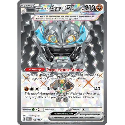 Cornerstone Mask Ogerpon ex - 199/167 199 - SV06 Twilight Masquerade Holofoil