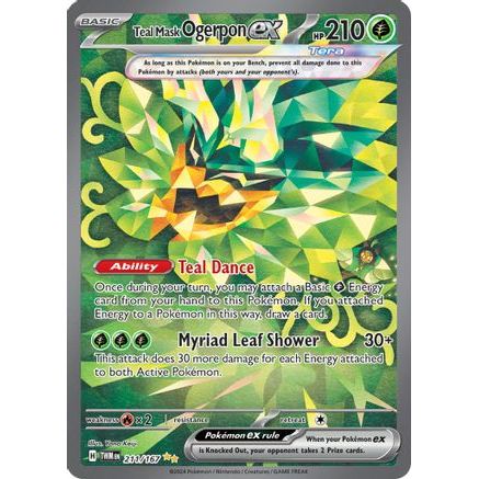 Teal Mask Ogerpon ex - 211/167 211 - SV06 Twilight Masquerade Holofoil