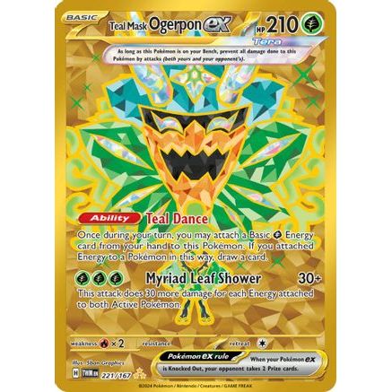 Teal Mask Ogerpon ex - 221/167 221 - SV06 Twilight Masquerade Holofoil