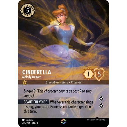 Cinderella - Melody Weaver (Enchanted) (205/204) - Ursulas Return Holofoil