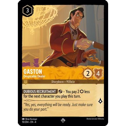 Gaston - Despicable Dealer (10/204) - Ursulas Return Cold Foil