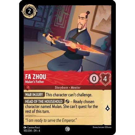Fa Zhou - Mulan's Father (105/204) - Ursulas Return