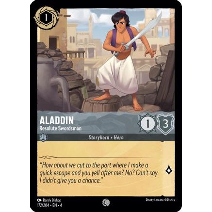Aladdin - Resolute Swordsman (172/204) - Ursulas Return Cold Foil