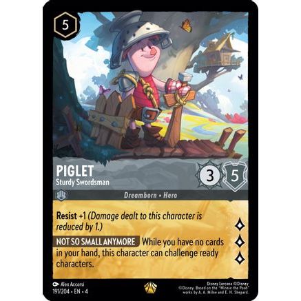 Piglet - Sturdy Swordsman (191/204) - Ursulas Return Cold Foil
