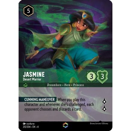 Jasmine - Desert Warrior (Enchanted) (212/204) - Ursulas Return Holofoil