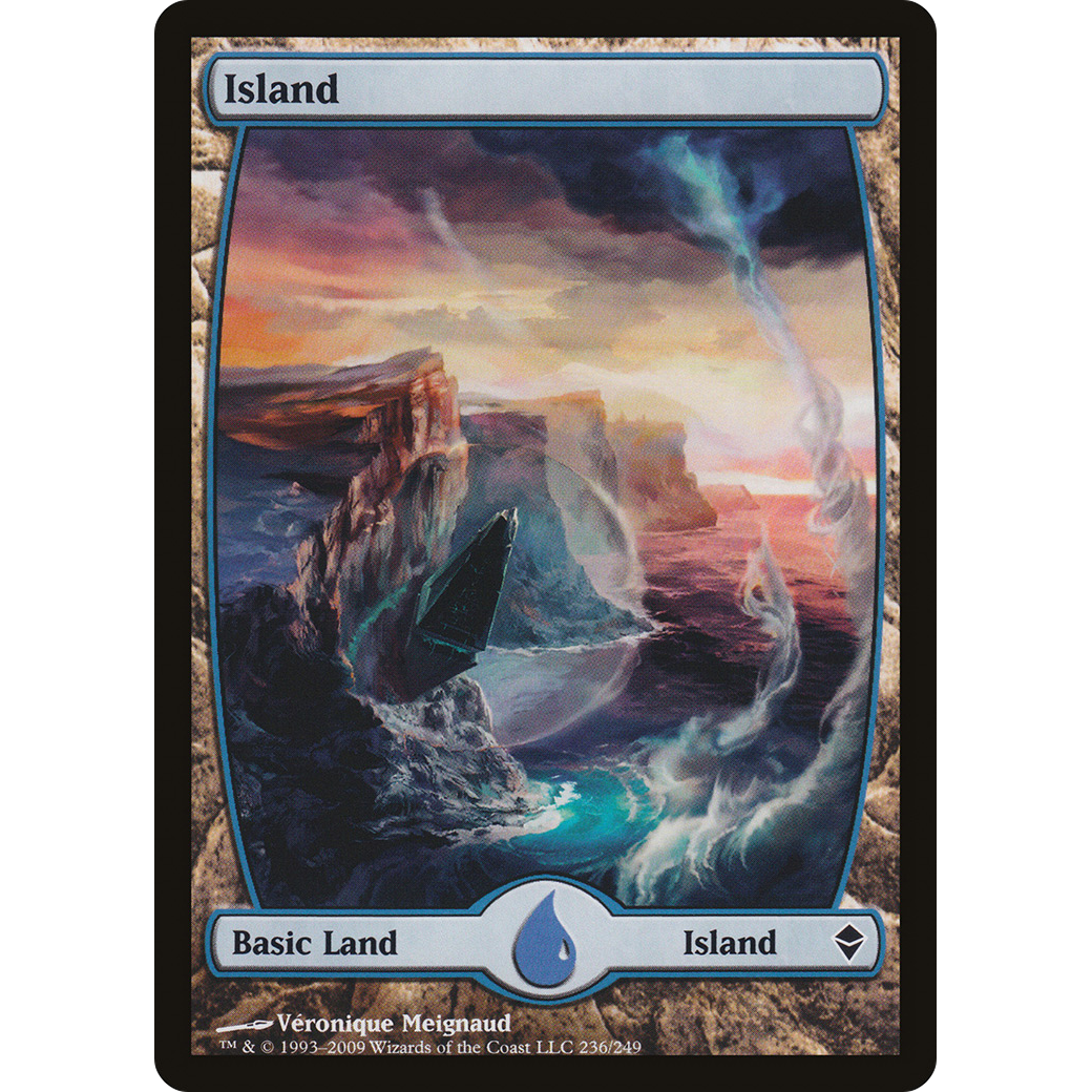 Island (236) - Full Art (ZEN-236) - Zendikar Foil
