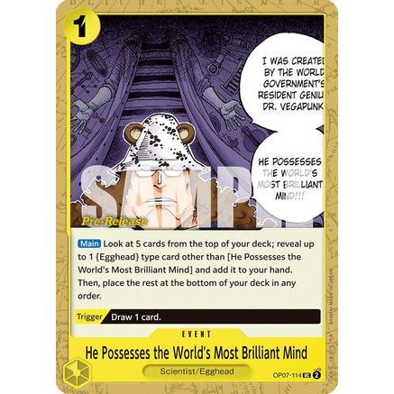 He Possesses the World's Most Brilliant Mind (OP07-114) - 500 Years in the Future Pre-Release Cards