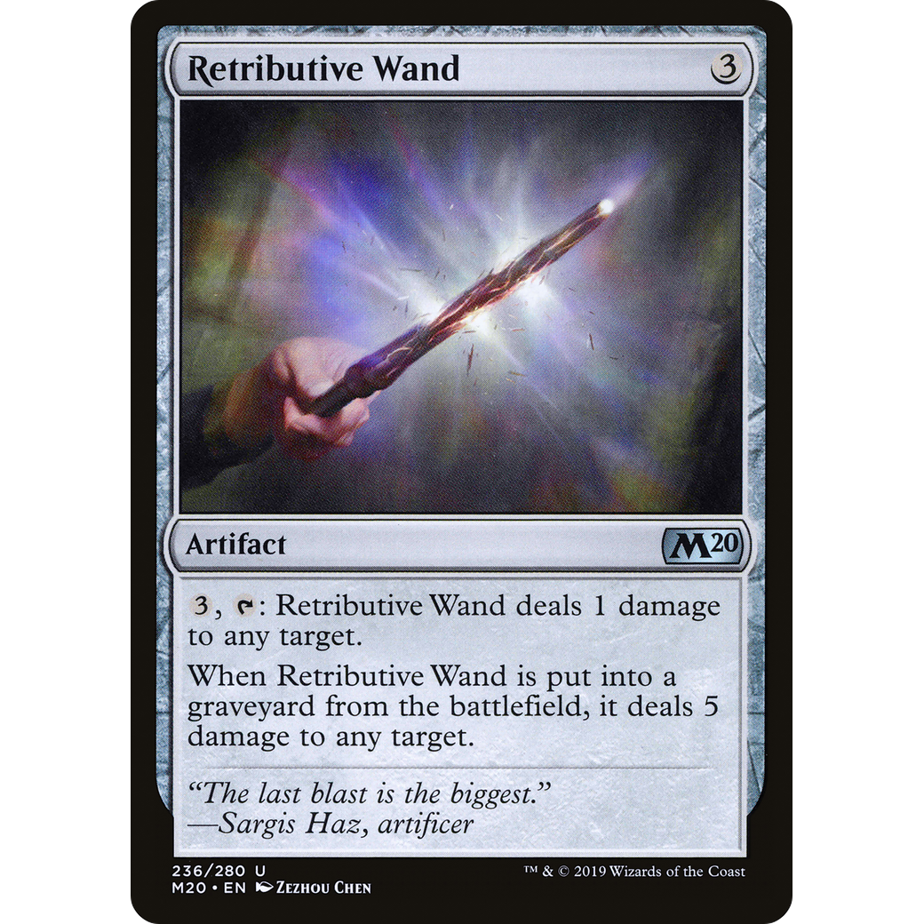 Retributive Wand (M20-236) - Core Set 2020 Foil
