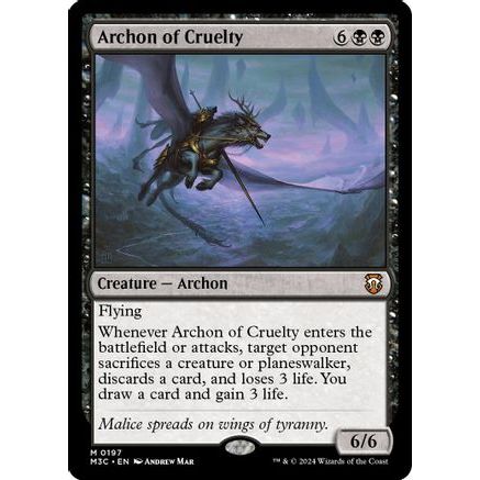 Archon of Cruelty (Ripple Foil) (M3C-197) - Modern Horizons 3 Commander Foil