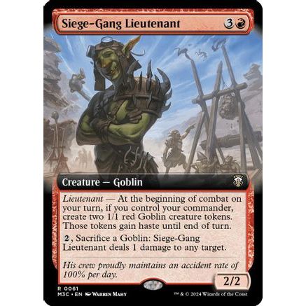 Siege-Gang Lieutenant (Extended Art) (Ripple Foil) (M3C-061) - Modern Horizons 3 Commander Foil