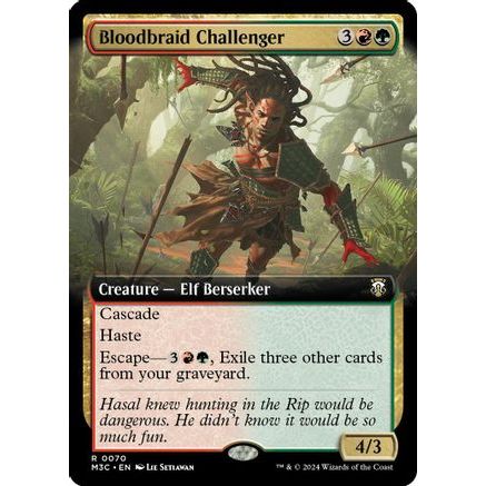 Bloodbraid Challenger (Extended Art) (Ripple Foil) (M3C-070) - Modern Horizons 3 Commander Foil