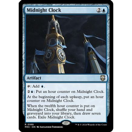 Midnight Clock (Ripple Foil) (M3C-189) - Modern Horizons 3 Commander Foil