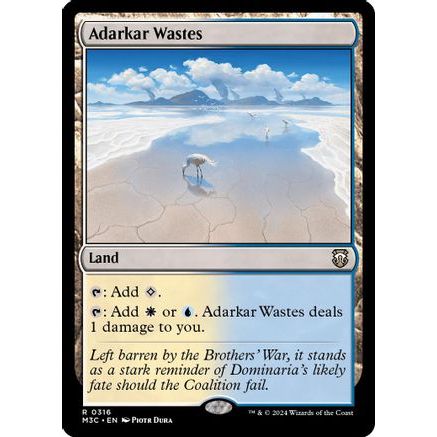 Adarkar Wastes (Ripple Foil) (M3C-316) - Modern Horizons 3 Commander Foil