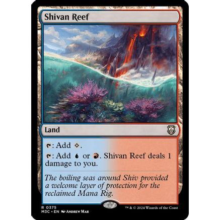 Shivan Reef (Ripple Foil) (M3C-375) - Modern Horizons 3 Commander Foil