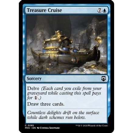 Treasure Cruise (Ripple Foil) (M3C-195) - Modern Horizons 3 Commander Foil