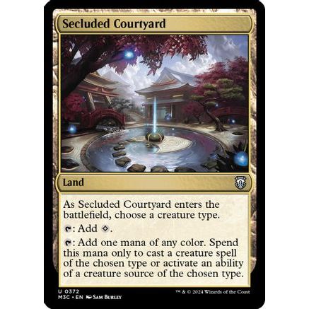 Secluded Courtyard (Ripple Foil) (M3C-372) - Modern Horizons 3 Commander Foil
