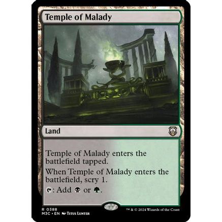 Temple of Malady (Ripple Foil) (M3C-388) - Modern Horizons 3 Commander Foil