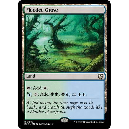 Flooded Grove (Ripple Foil) (M3C-342) - Modern Horizons 3 Commander Foil