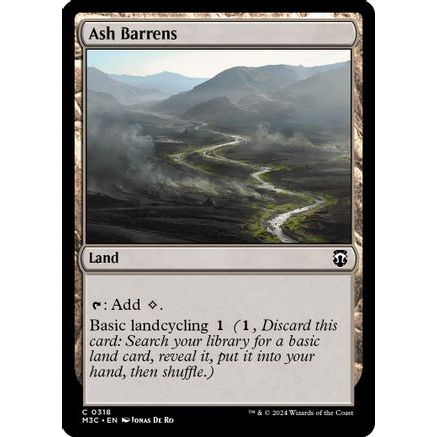 Ash Barrens (Ripple Foil) (M3C-318) - Modern Horizons 3 Commander Foil