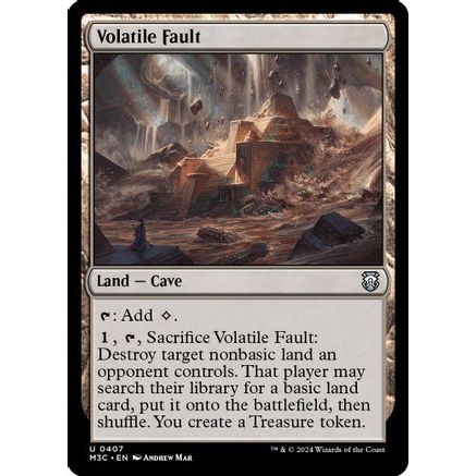 Volatile Fault (Ripple Foil) (M3C-407) - Modern Horizons 3 Commander Foil