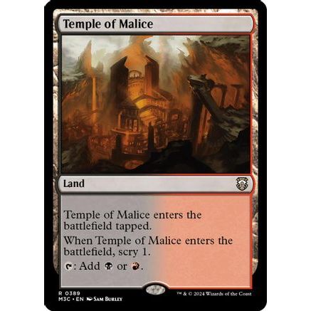 Temple of Malice (Ripple Foil) (M3C-389) - Modern Horizons 3 Commander Foil