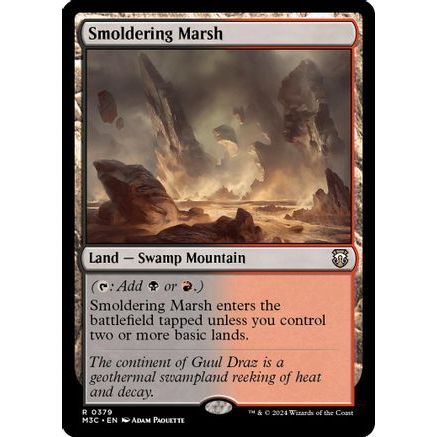 Smoldering Marsh (Ripple Foil) (M3C-379) - Modern Horizons 3 Commander Foil