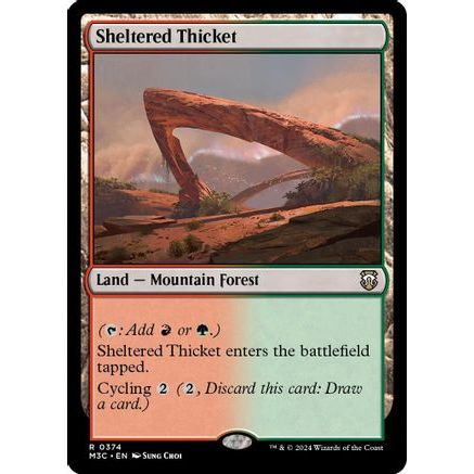 Sheltered Thicket (Ripple Foil) (M3C-374) - Modern Horizons 3 Commander Foil