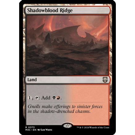 Shadowblood Ridge (Ripple Foil) (M3C-373) - Modern Horizons 3 Commander Foil
