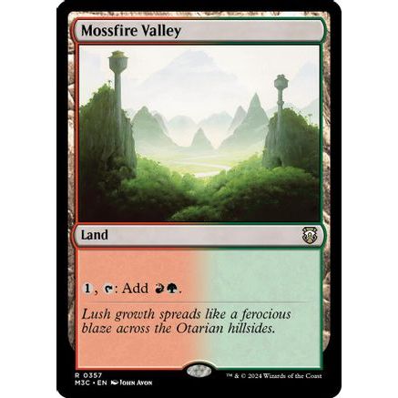 Mossfire Valley (Ripple Foil) (M3C-357) - Modern Horizons 3 Commander Foil