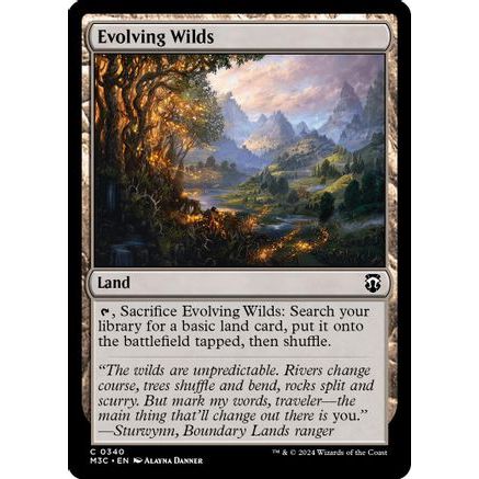Evolving Wilds (Ripple Foil) (M3C-340) - Modern Horizons 3 Commander Foil