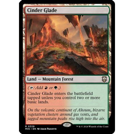 Cinder Glade (Ripple Foil) (M3C-329) - Modern Horizons 3 Commander Foil