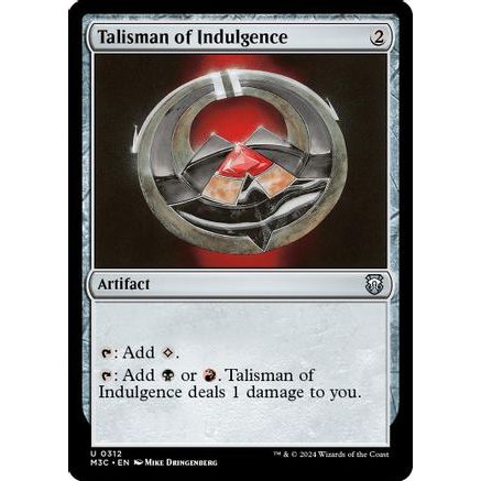 Talisman of Indulgence (Ripple Foil) (M3C-312) - Modern Horizons 3 Commander Foil