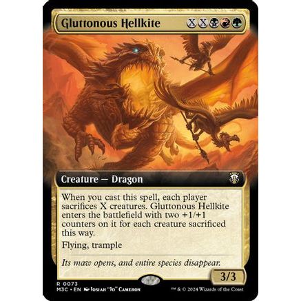 Gluttonous Hellkite (Extended Art) (Ripple Foil) (M3C-073) - Modern Horizons 3 Commander Foil