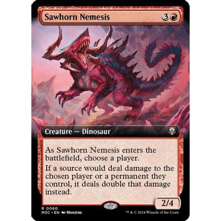 Sawhorn Nemesis (Extended Art) (Ripple Foil) (M3C-060) - Modern Horizons 3 Commander Foil