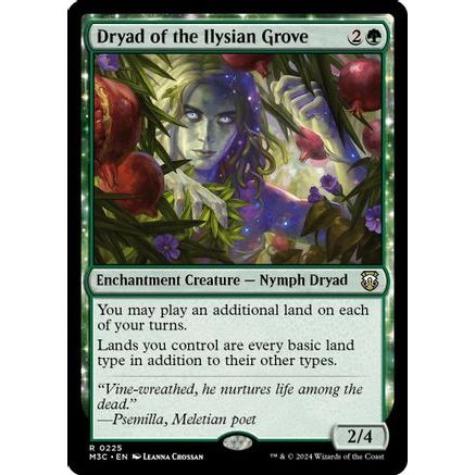 Dryad of the Ilysian Grove (Ripple Foil) (M3C-225) - Modern Horizons 3 Commander Foil