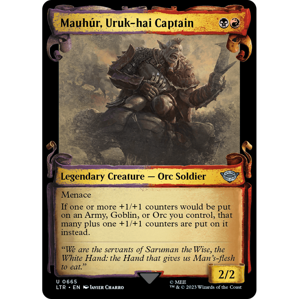Mauhúr, Uruk-hai Captain (LTR-665) - The Lord of the Rings: Tales of Middle-earth: (Showcase) Foil