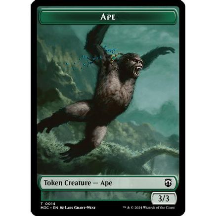 Ape // Plant Double-Sided Token (M3C-14 // 26) - Modern Horizons 3 Commander