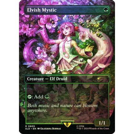 Elvish Mystic (0805) (Rainbow Foil) (SLD-805) - Secret Lair Drop Series Foil