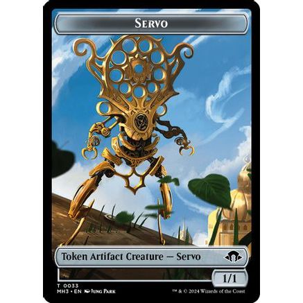 Servo // Phyrexian Wurm (0017) Double-Sided Token (MH3-33 // 17) - Modern Horizons 3 Foil